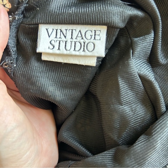 Vintage Studio Black Floral Flowy Midi Skirt - Picture 3 of 7